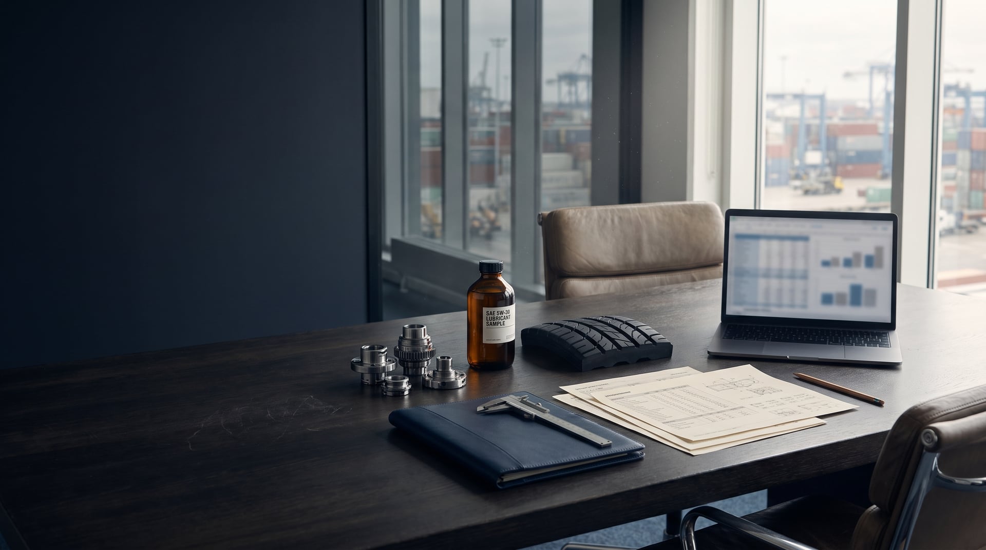 Trade coordination workspace for automotive products and lubricant materials